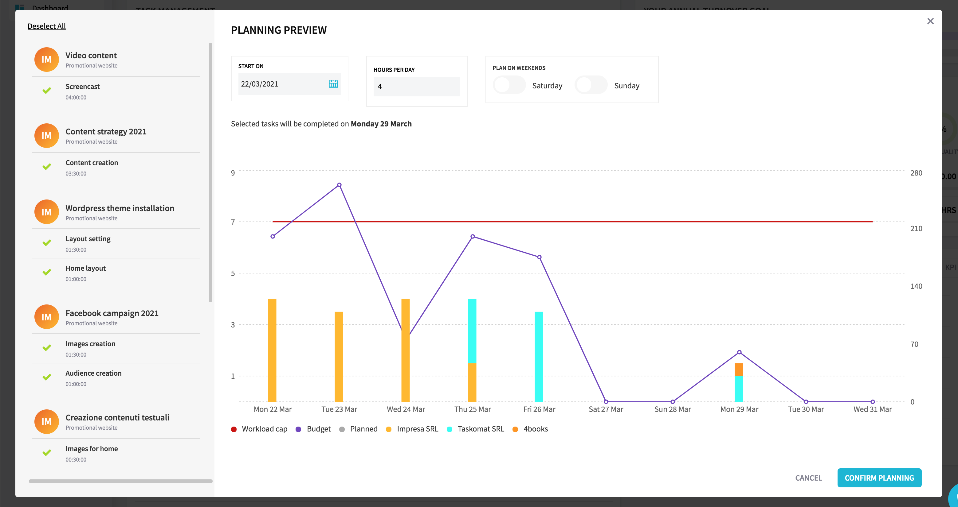 taskomat planning software